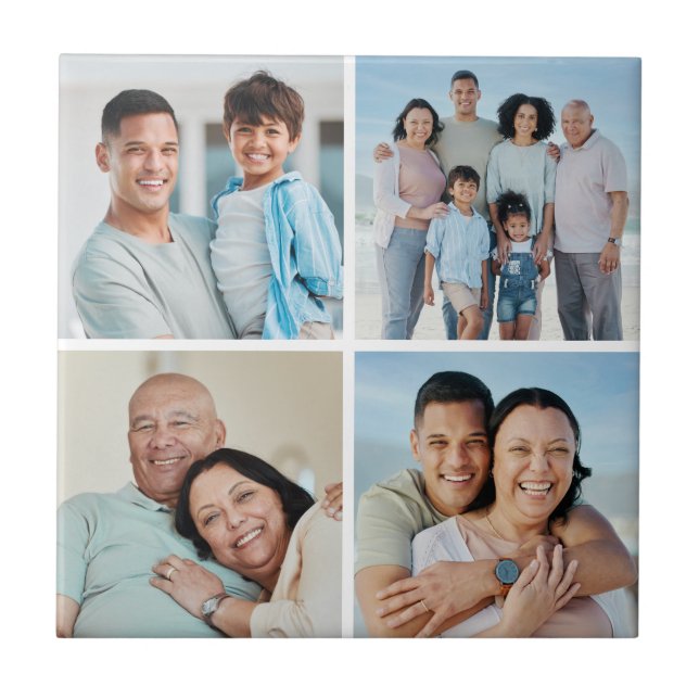Erstellen Sie Ihre eigene 4-FotoCollage Fliese (Vorderseite)