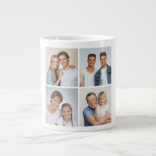 Erstellen Sie Ihre eigene 4-FotoCollage Jumbo-Tasse (Vorderseite)