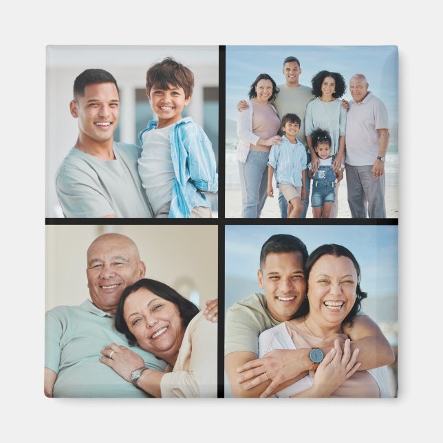 Erstellen Sie Ihre eigene 4-FotoCollage Magnet (Vorne)