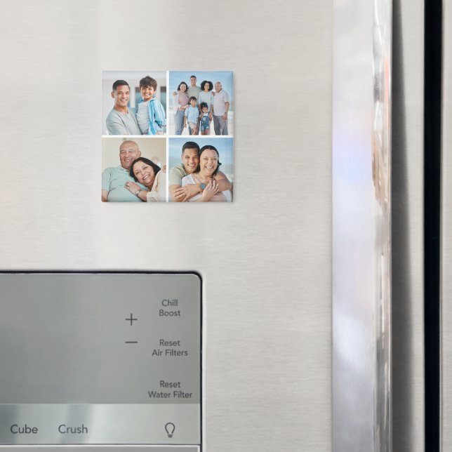 Erstellen Sie Ihre eigene 4-FotoCollage Magnet (In Situ (Kühlschrank))