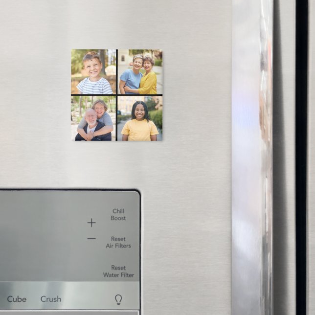 Erstellen Sie Ihre eigene 4-FotoCollage Magnet (In Situ (Kühlschrank))
