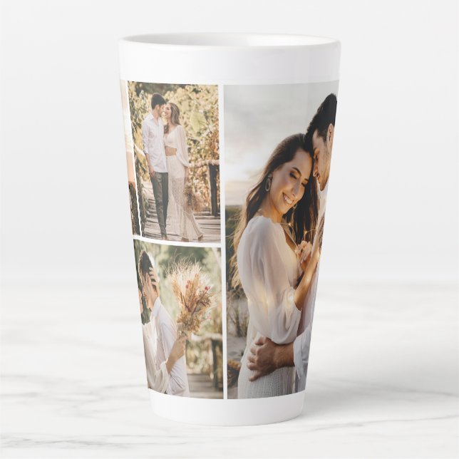 Erstellen Sie Ihre eigene 4-FotoCollage Milchtasse (Vorderseite)
