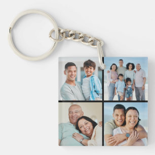 Erstellen Sie Ihre eigene 4-FotoCollage Schlüsselanhänger