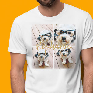 Erstellen Sie Ihre eigene 4 FotoCollage - Skriptna T-Shirt