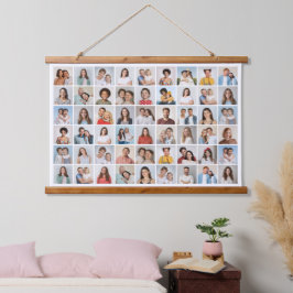 Erstellen Sie Ihre eigene 54 FotoCollage Wandteppich Mit Holzrahmen