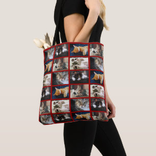 Erstellen Sie Ihre eigene 5 Foto Collage Dunkle ro Tasche