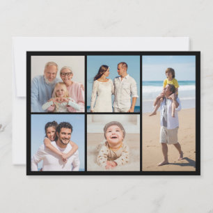 Erstellen Sie Ihre eigene 5-Foto-Collage-Notizkart Mitteilungskarte