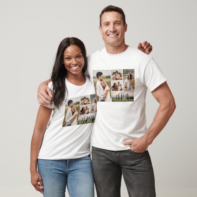 Erstellen Sie Ihre eigene 5-Foto Collage Unisex T-Shirt (Unisex)