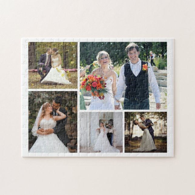 Erstellen Sie Ihre eigene 5-Foto-Hochzeitskollekti (Horizontal)