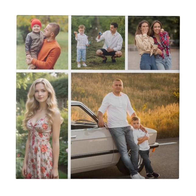 Erstellen Sie Ihre eigene 5-FotoCollage Fliese (Vorderseite)
