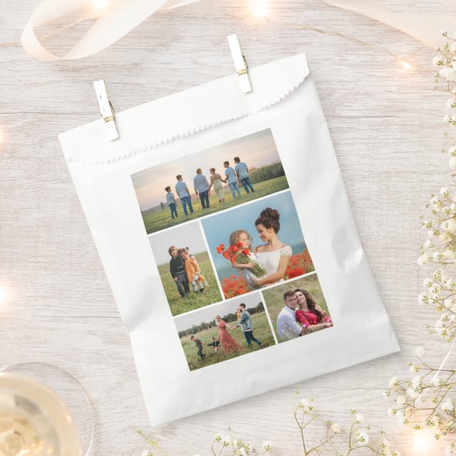 Erstellen Sie Ihre eigene 5-FotoCollage Geschenktütchen (Ausgeschnitten)