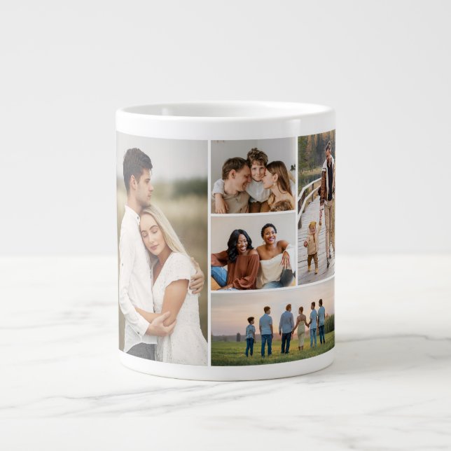 Erstellen Sie Ihre eigene 5-FotoCollage Jumbo-Tasse (Vorderseite)