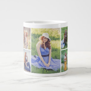 Erstellen Sie Ihre eigene 5-FotoCollage Jumbo-Tasse