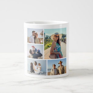 Erstellen Sie Ihre eigene 5-FotoCollage Jumbo-Tasse