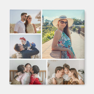 Erstellen Sie Ihre eigene 5-FotoCollage Magnet