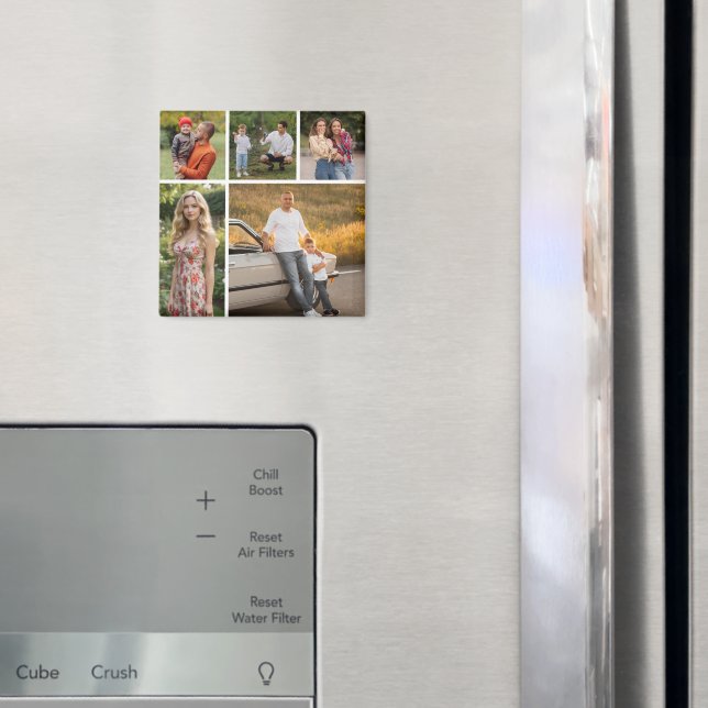 Erstellen Sie Ihre eigene 5-FotoCollage Magnet (In Situ (Kühlschrank))