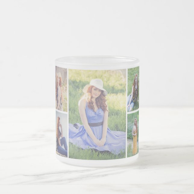 Erstellen Sie Ihre eigene 5-FotoCollage Mattglastasse (Mittel)