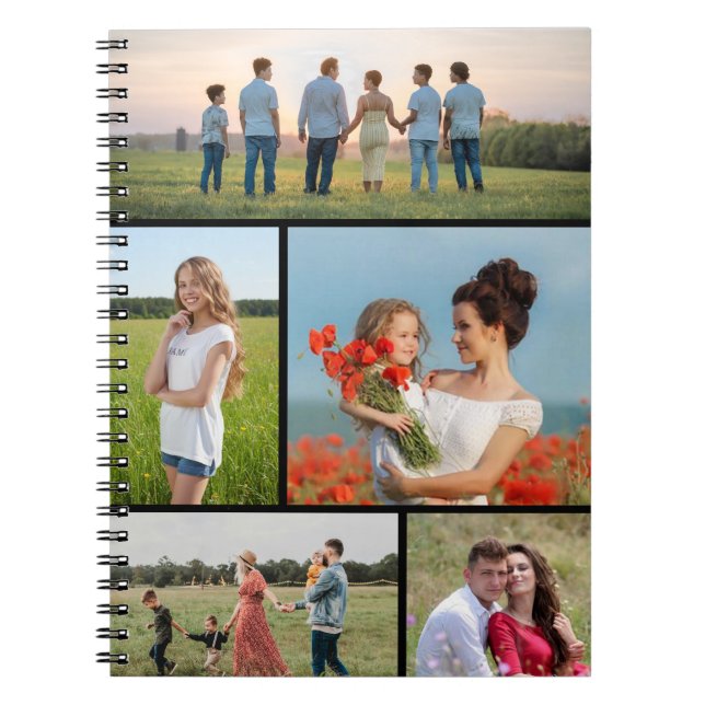 Erstellen Sie Ihre eigene 5-FotoCollage Notizblock (Vorderseite)