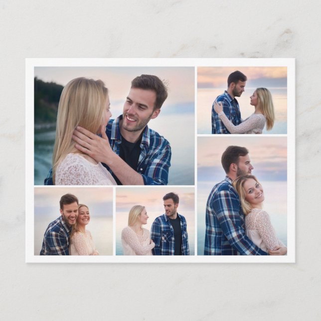 Erstellen Sie Ihre eigene 5-FotoCollage Postkarte (Vorderseite)