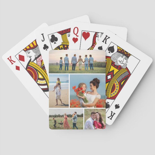 Erstellen Sie Ihre eigene 5-FotoCollage Spielkarten (Rückseite)