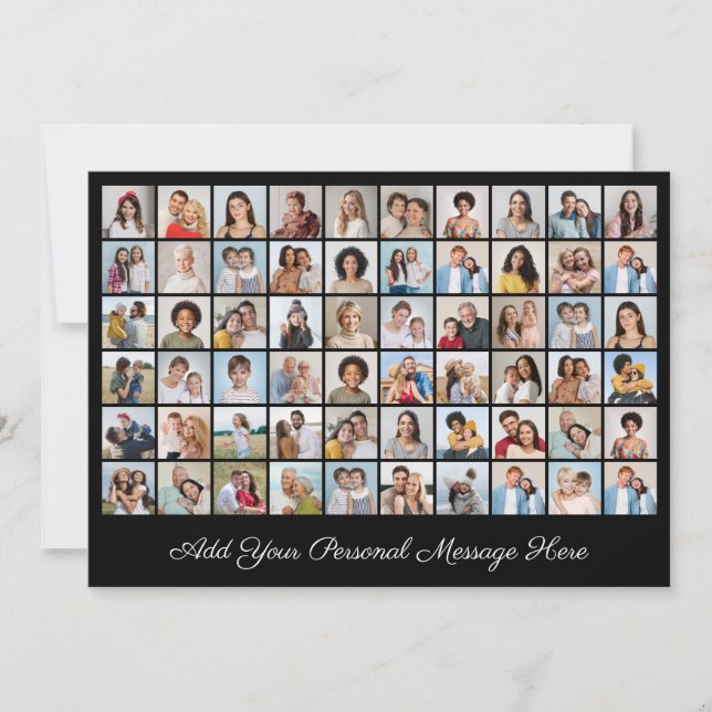 Erstellen Sie Ihre eigene 60-Foto-Collage hinzufüg Karte (Vorderseite)