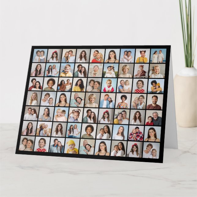 Erstellen Sie Ihre eigene 63 FotoCollage groß Karte (Vorderseite)