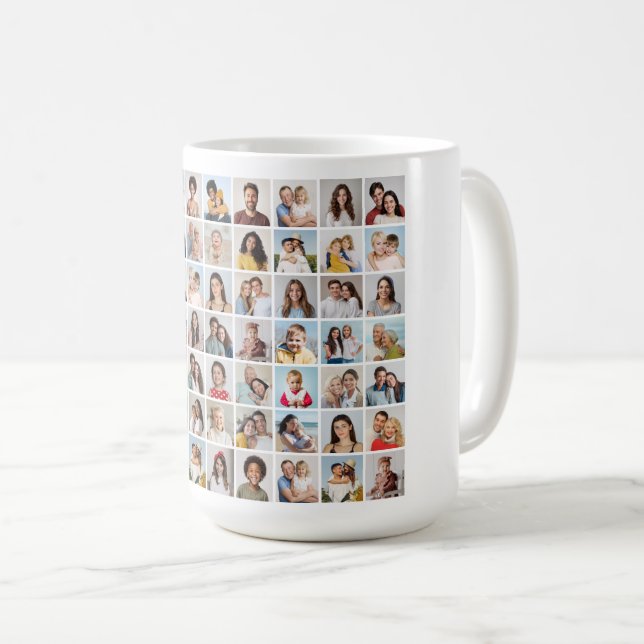 Erstellen Sie Ihre eigene 63 FotoCollage Kaffeetasse (VorderseiteRechts)