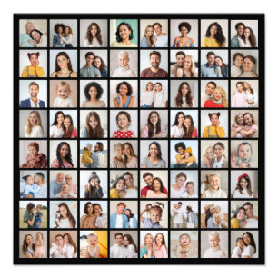 Erstellen Sie Ihre eigene 64 Foto Collage Foto Erw