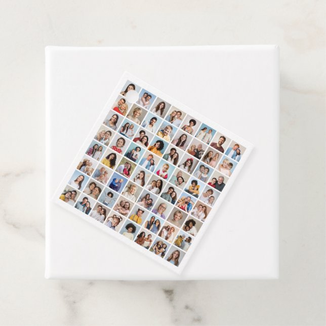 Erstellen Sie Ihre eigene 64 FotoCollage Geschenkanhänger (Beispiel)