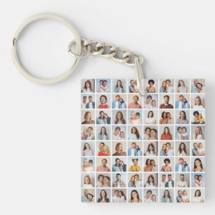 Erstellen Sie Ihre eigene 64 FotoCollage Schlüsselanhänger