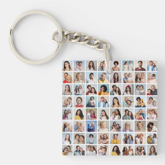 Erstellen Sie Ihre eigene 64 FotoCollage Schlüsselanhänger (Vorderseite)