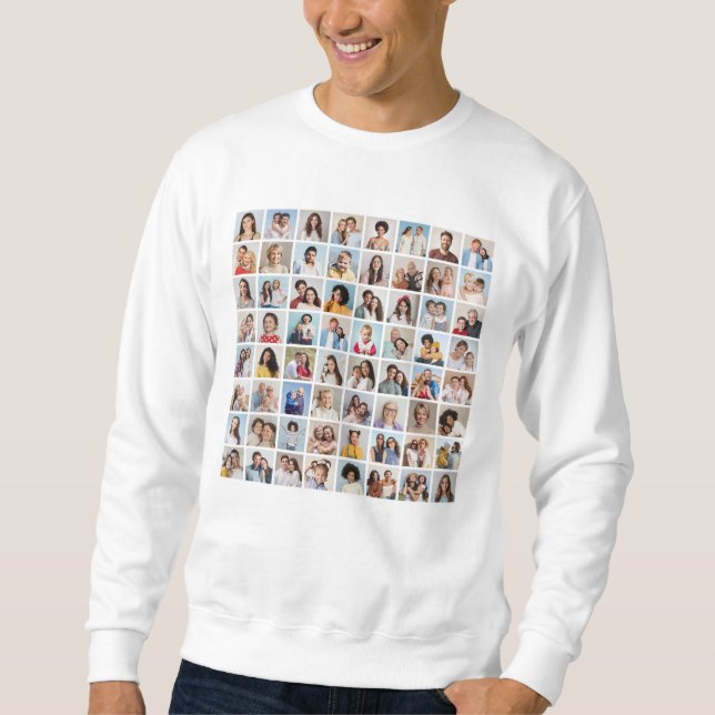 Erstellen Sie Ihre eigene 64 FotoCollage Sweatshirt (Vorderseite)