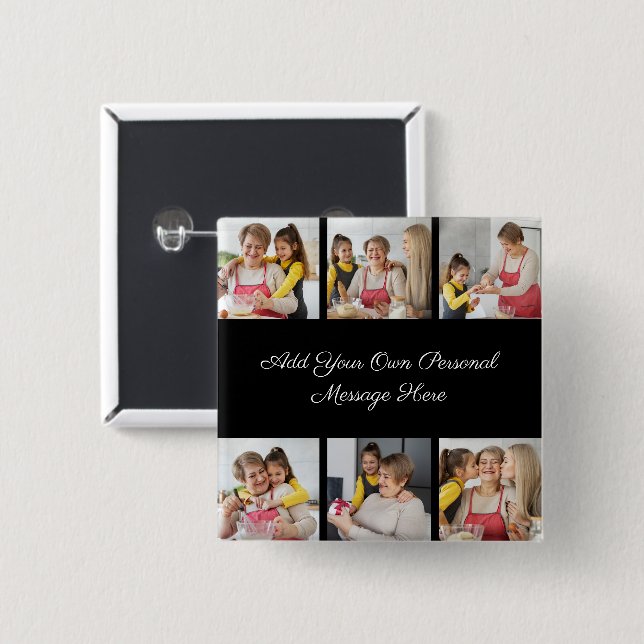 Erstellen Sie Ihre eigene 6-Foto-Collage Hinzufüge Button (Vorne & Hinten)