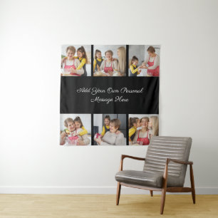 Erstellen Sie Ihre eigene 6-Foto-Collage Hinzufüge Wandteppich
