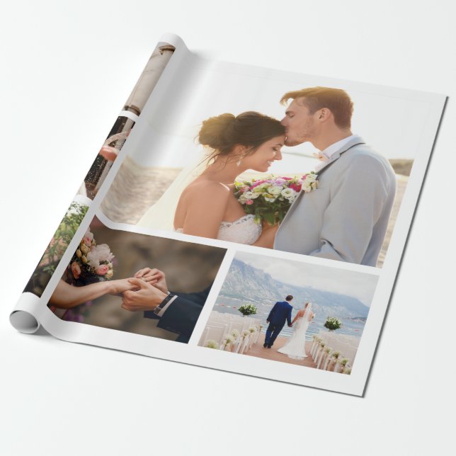 Erstellen Sie Ihre eigene 6 FotoCollage Geschenkpapier (Ungerollt)