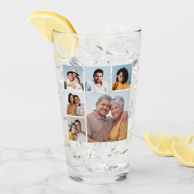 Erstellen Sie Ihre eigene 6 FotoCollage Glas (Vorderseite Ice)