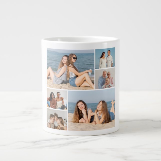 Erstellen Sie Ihre eigene 6 FotoCollage Jumbo-Tasse (Vorderseite)