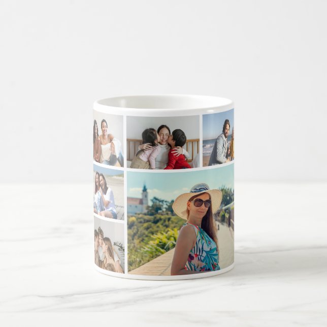 Erstellen Sie Ihre eigene 6 FotoCollage Kaffeetasse (Mittel)