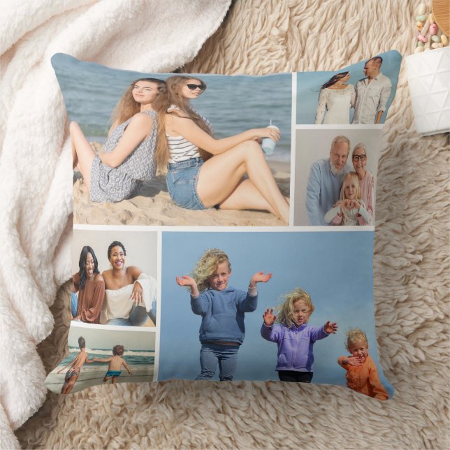 Erstellen Sie Ihre eigene 6 FotoCollage Kissen (Decke)
