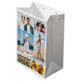 Erstellen Sie Ihre eigene 6 FotoCollage Mittlere Geschenktüte