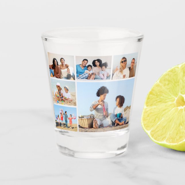 Erstellen Sie Ihre eigene 6 FotoCollage Schnapsglas (Vorderseite)