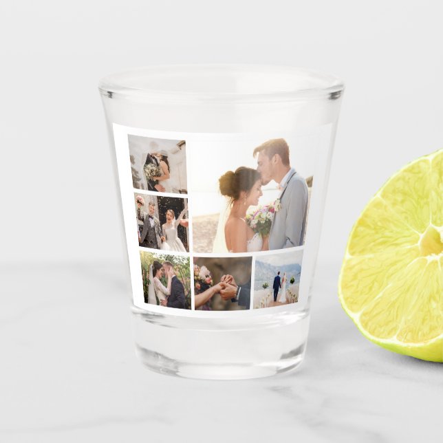 Erstellen Sie Ihre eigene 6 FotoCollage Schnapsglas (Vorderseite)