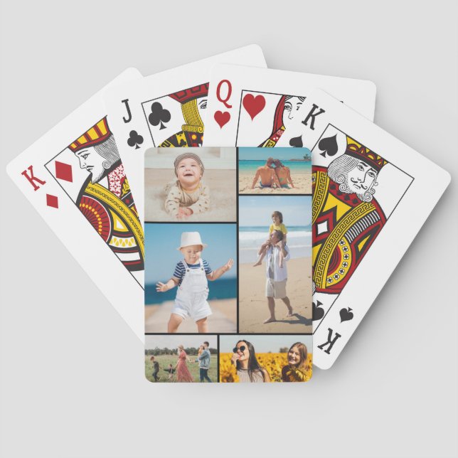 Erstellen Sie Ihre eigene 6 FotoCollage Spielkarten (Rückseite)