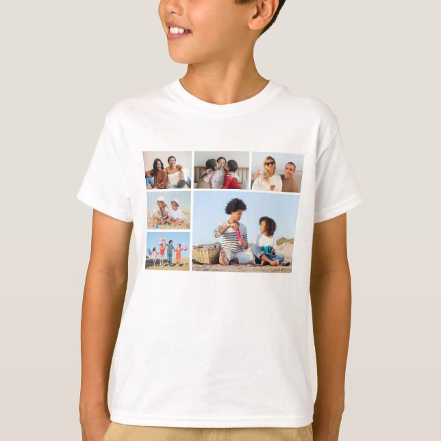 Erstellen Sie Ihre eigene 6 FotoCollage T-Shirt (Vorderseite)