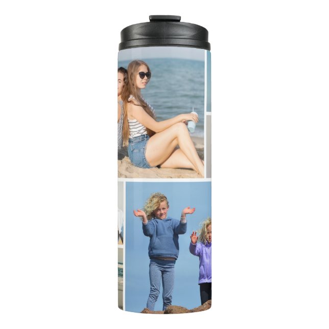 Erstellen Sie Ihre eigene 6 FotoCollage Thermosbecher (Vorderseite)