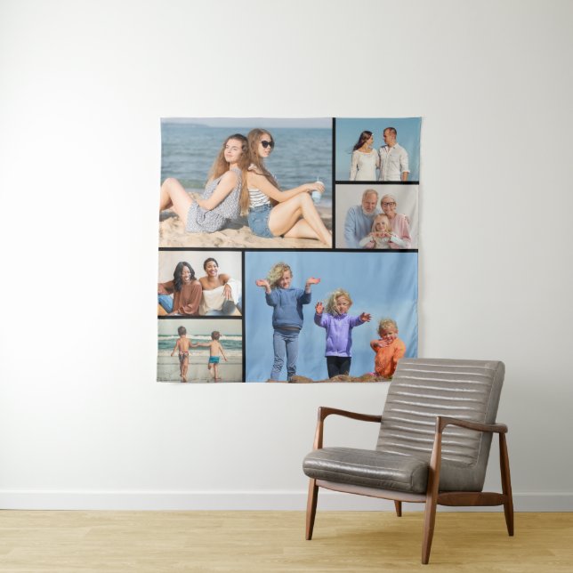 Erstellen Sie Ihre eigene 6 FotoCollage Wandteppich (Beispiel)