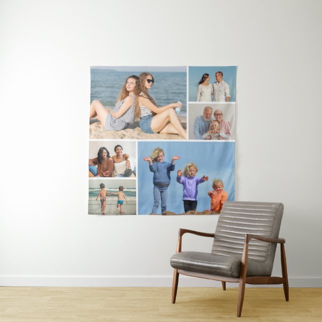Erstellen Sie Ihre eigene 6 FotoCollage Wandteppich (Beispiel)
