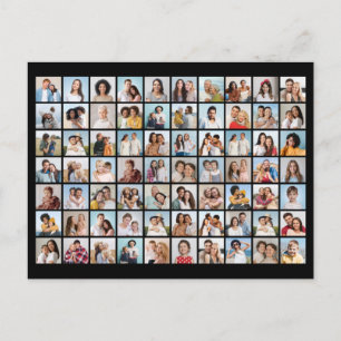 Erstellen Sie Ihre eigene 70-Foto-Collage Postkarte