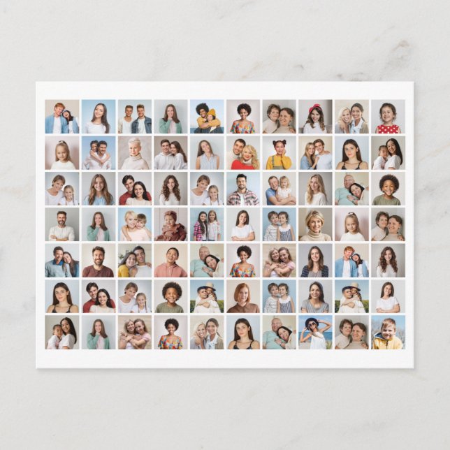 Erstellen Sie Ihre eigene 70 FotoCollage Postkarte (Vorderseite)