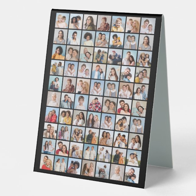 Erstellen Sie Ihre eigene 70 FotoCollage Tischaufsteller (Vorderseite)